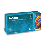 Aurelia Robust Medical Blue Nitrile Gloves Powder Free, Pack of 100